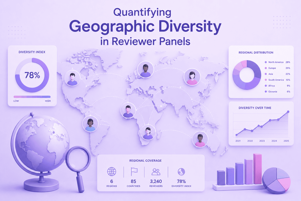 Quantifying Geographic Diversity in Reviewer Panels